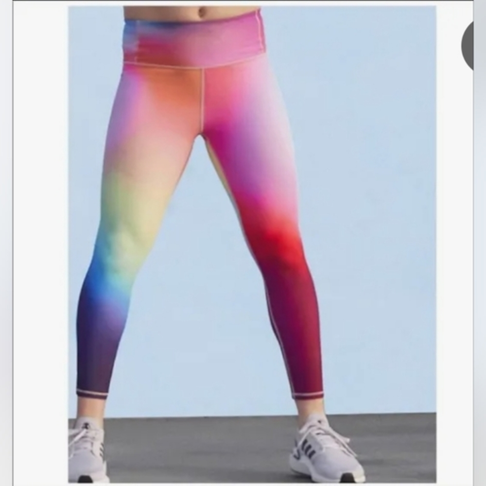 EUC‎ Athleta Love Proudly 7/8 Rainbow Legging Tight Size XXS
